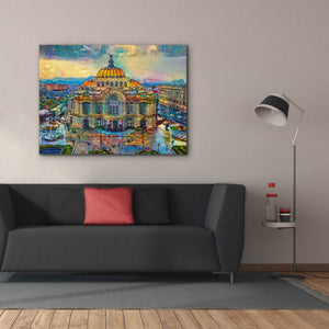 'Mexico City Palace of Fine Arts in the rain' by Pedro Gavidia, Canvas Wall Art,54 x 40