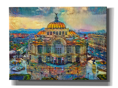 'Mexico City Palace of Fine Arts in the rain' by Pedro Gavidia, Canvas Wall Art