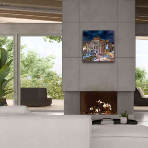 'Mexico City Palace of Fine Arts at night' by Pedro Gavidia, Canvas Wall Art,26 x 26