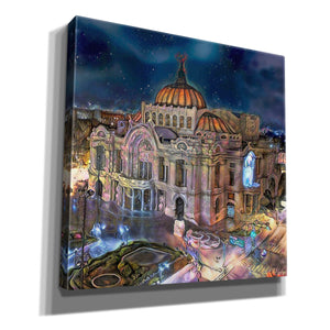 'Mexico City Palace of Fine Arts at night' by Pedro Gavidia, Canvas Wall Art