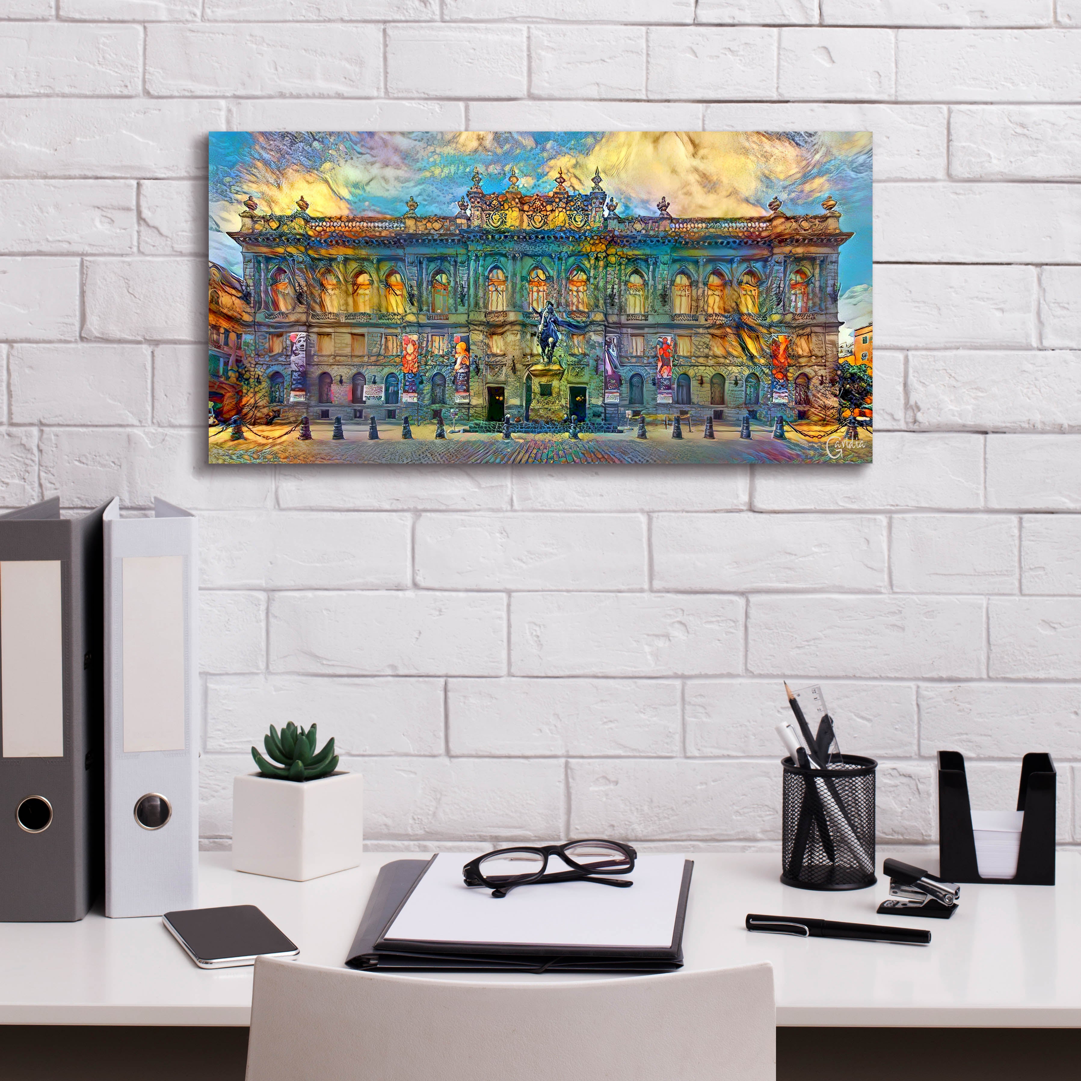 'Mexico City National Museum of Art' by Pedro Gavidia, Canvas Wall Art,24 x 12