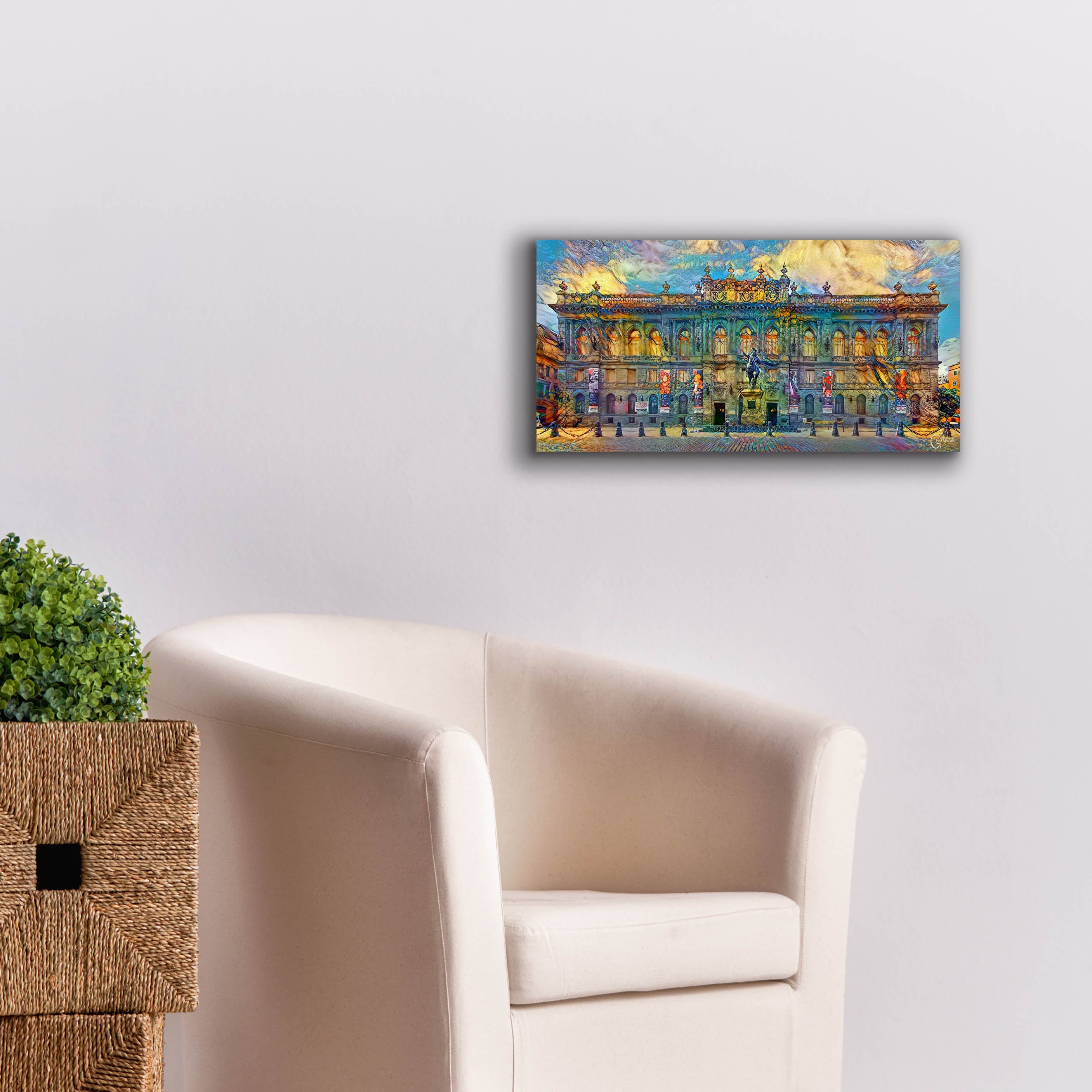 'Mexico City National Museum of Art' by Pedro Gavidia, Canvas Wall Art,24 x 12