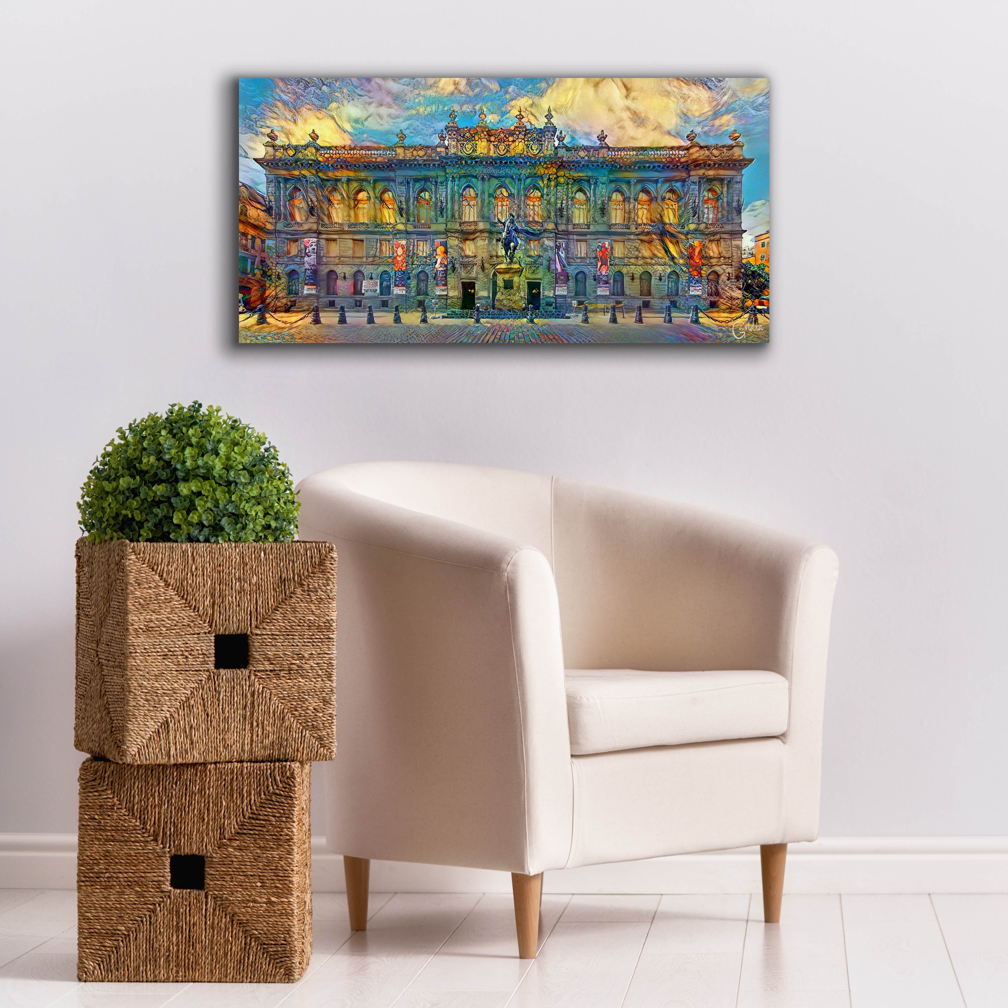 'Mexico City National Museum of Art' by Pedro Gavidia, Canvas Wall Art,40 x 20