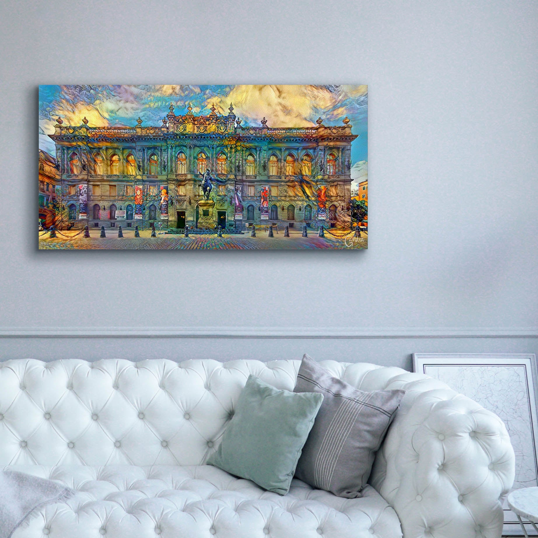 'Mexico City National Museum of Art' by Pedro Gavidia, Canvas Wall Art,60 x 30
