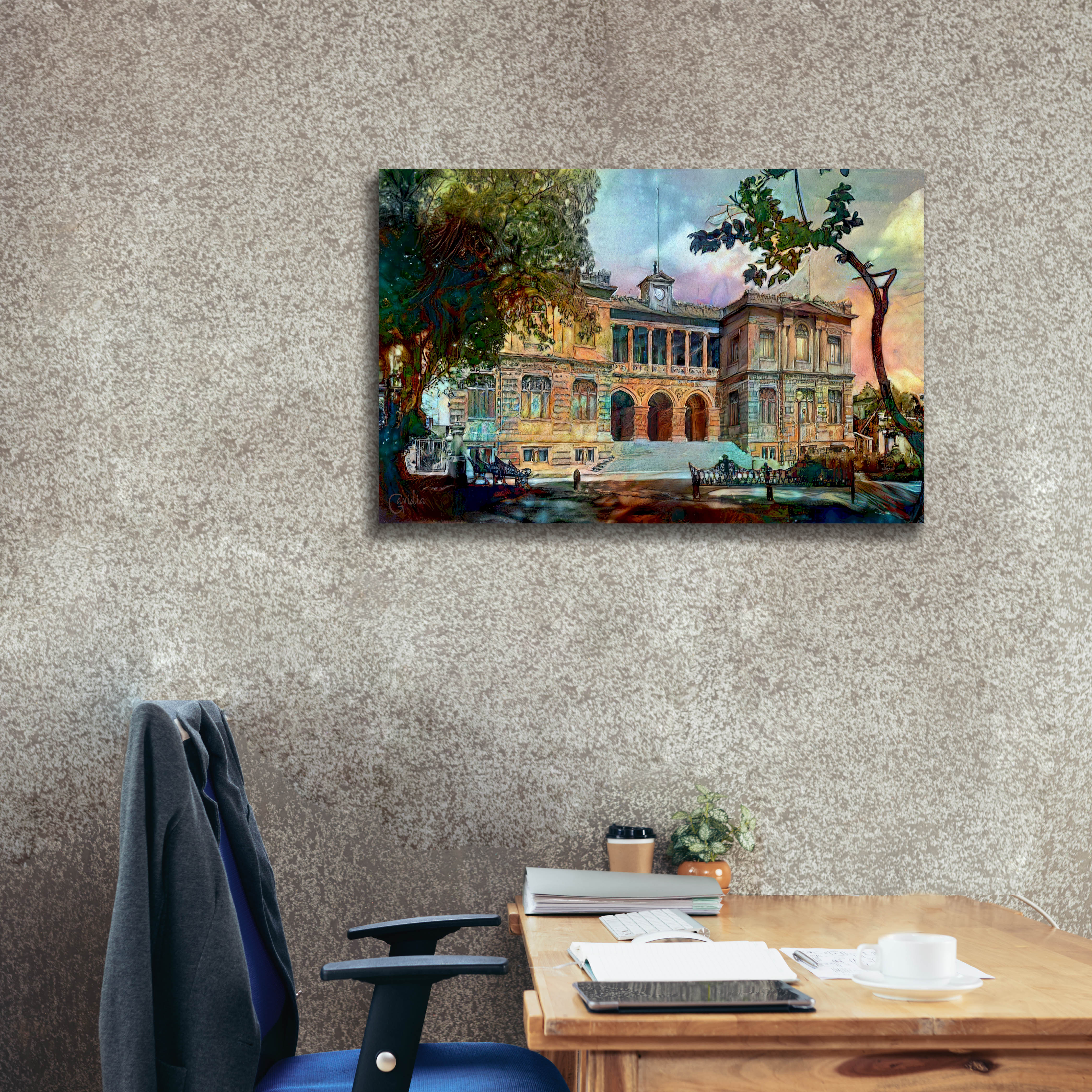 'Mexico City Museum of Geology' by Pedro Gavidia, Canvas Wall Art,40 x 26