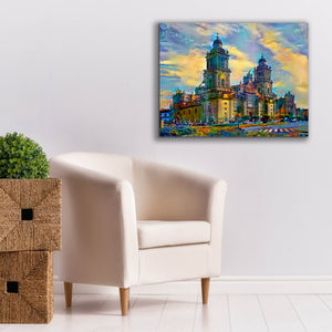 'Mexico City Metropolitan Cathedral' by Pedro Gavidia, Canvas Wall Art,34 x 26