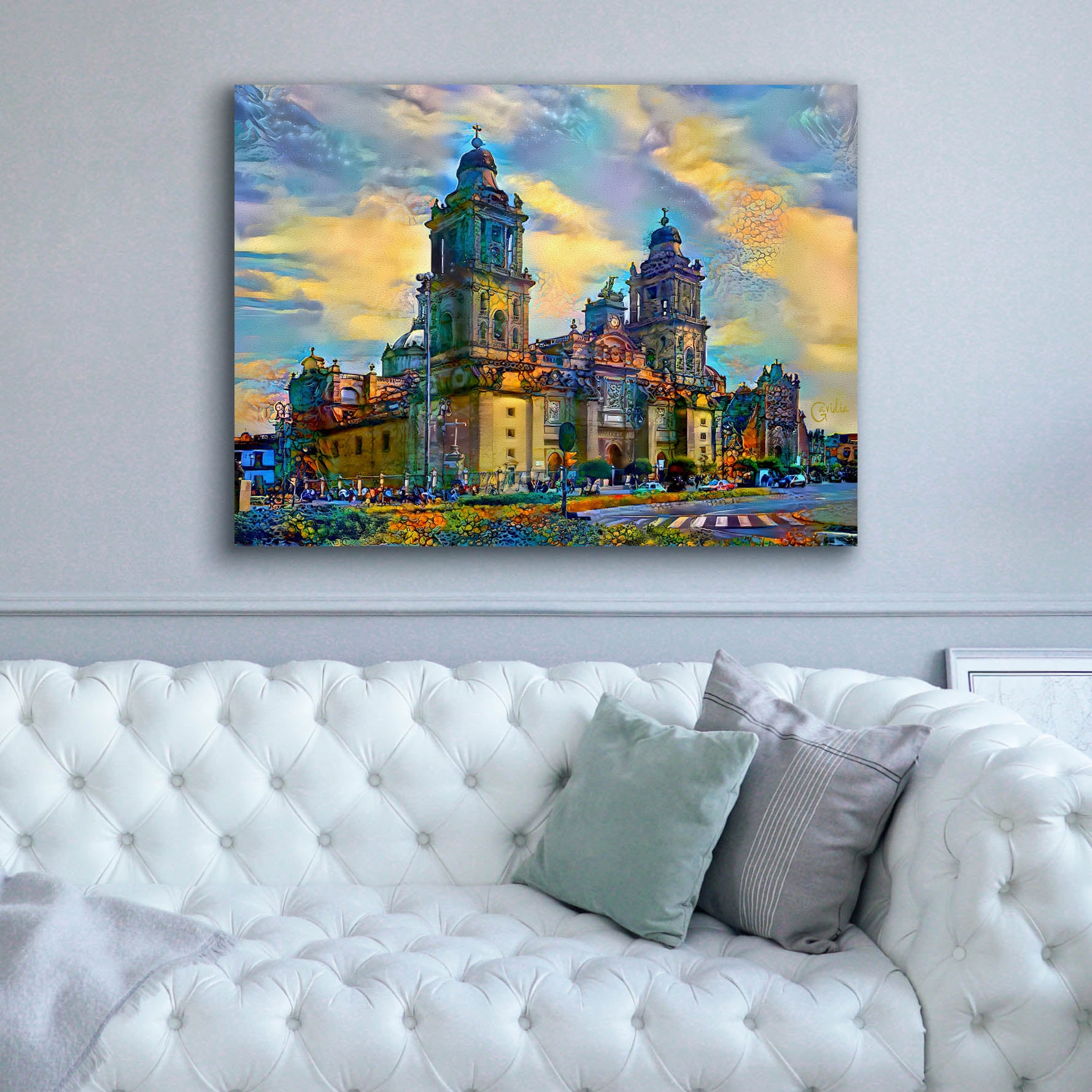 'Mexico City Metropolitan Cathedral' by Pedro Gavidia, Canvas Wall Art,54 x 40