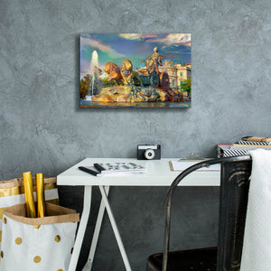 'Madrid Spain Cibeles Fountain' by Pedro Gavidia, Canvas Wall Art,18 x 12
