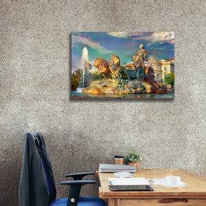 'Madrid Spain Cibeles Fountain' by Pedro Gavidia, Canvas Wall Art,40 x 26