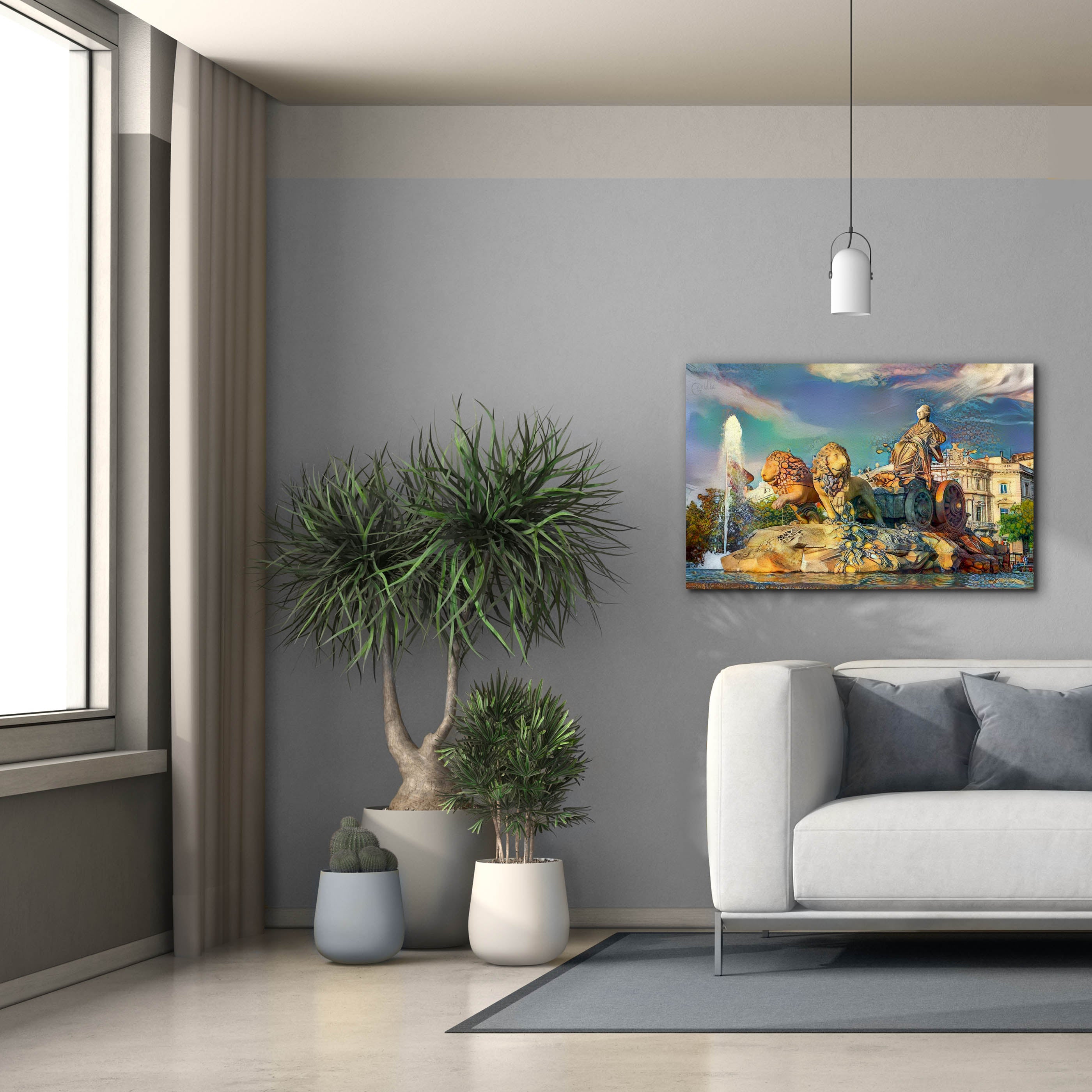 'Madrid Spain Cibeles Fountain' by Pedro Gavidia, Canvas Wall Art,40 x 26