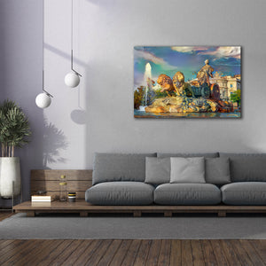 'Madrid Spain Cibeles Fountain' by Pedro Gavidia, Canvas Wall Art,60 x 40