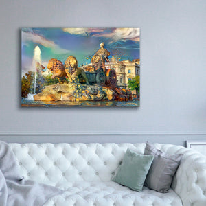 'Madrid Spain Cibeles Fountain' by Pedro Gavidia, Canvas Wall Art,60 x 40