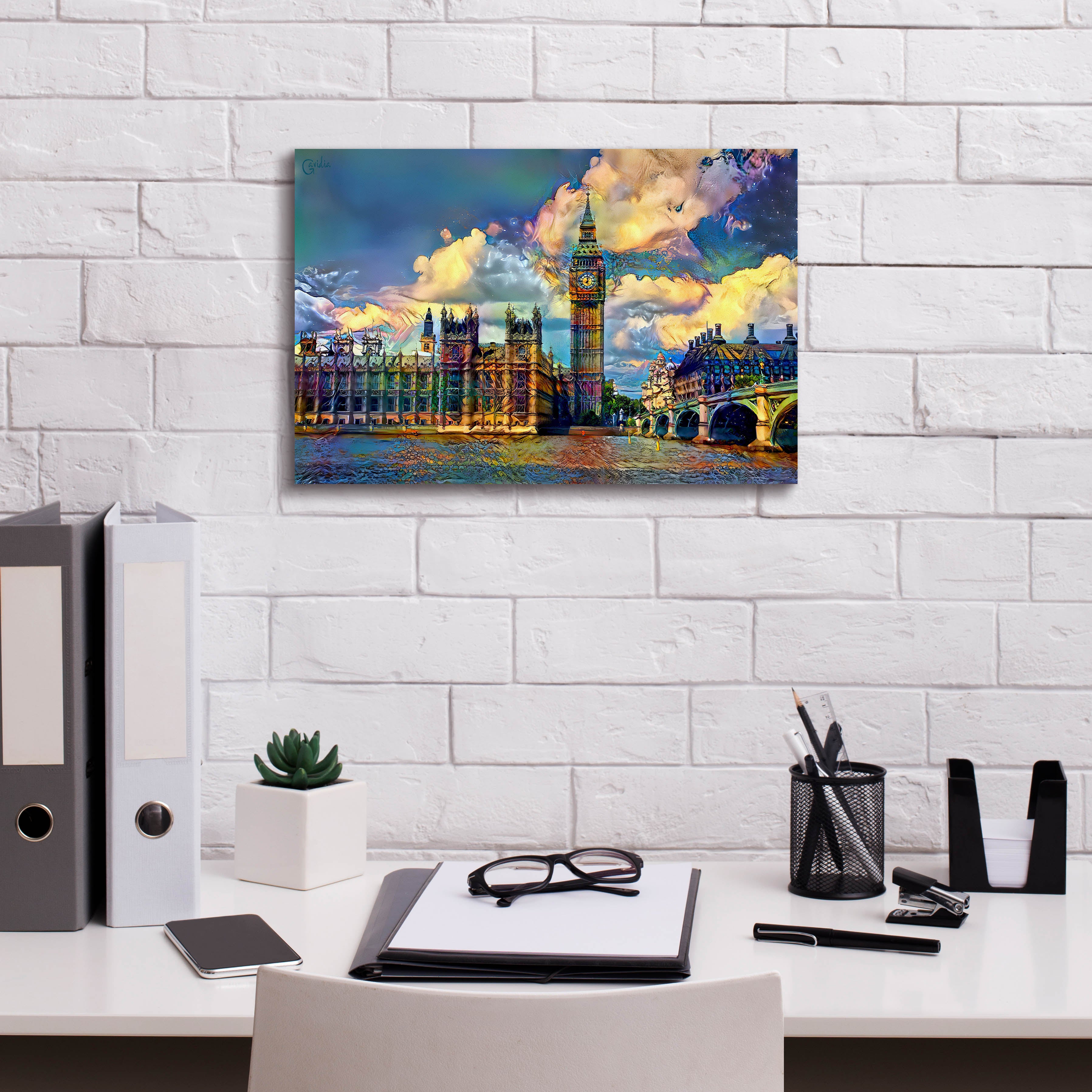 'London England Big Ben and Parliament' by Pedro Gavidia, Canvas Wall Art,18 x 12