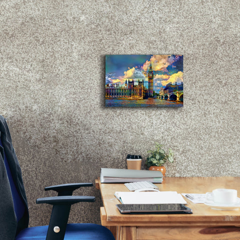 Image of 'London England Big Ben and Parliament' by Pedro Gavidia, Canvas Wall Art,18 x 12