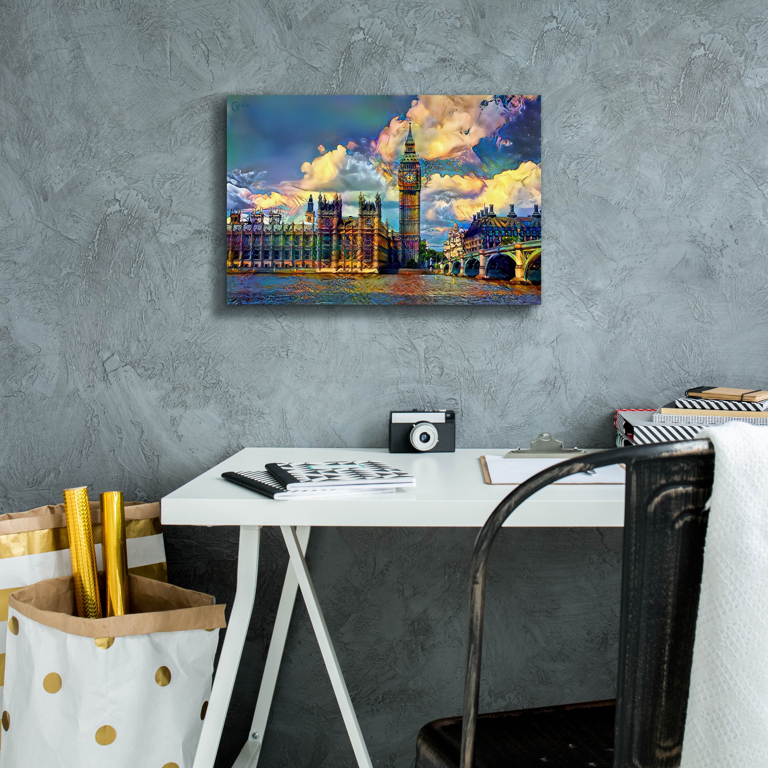 'London England Big Ben and Parliament' by Pedro Gavidia, Canvas Wall Art,18 x 12