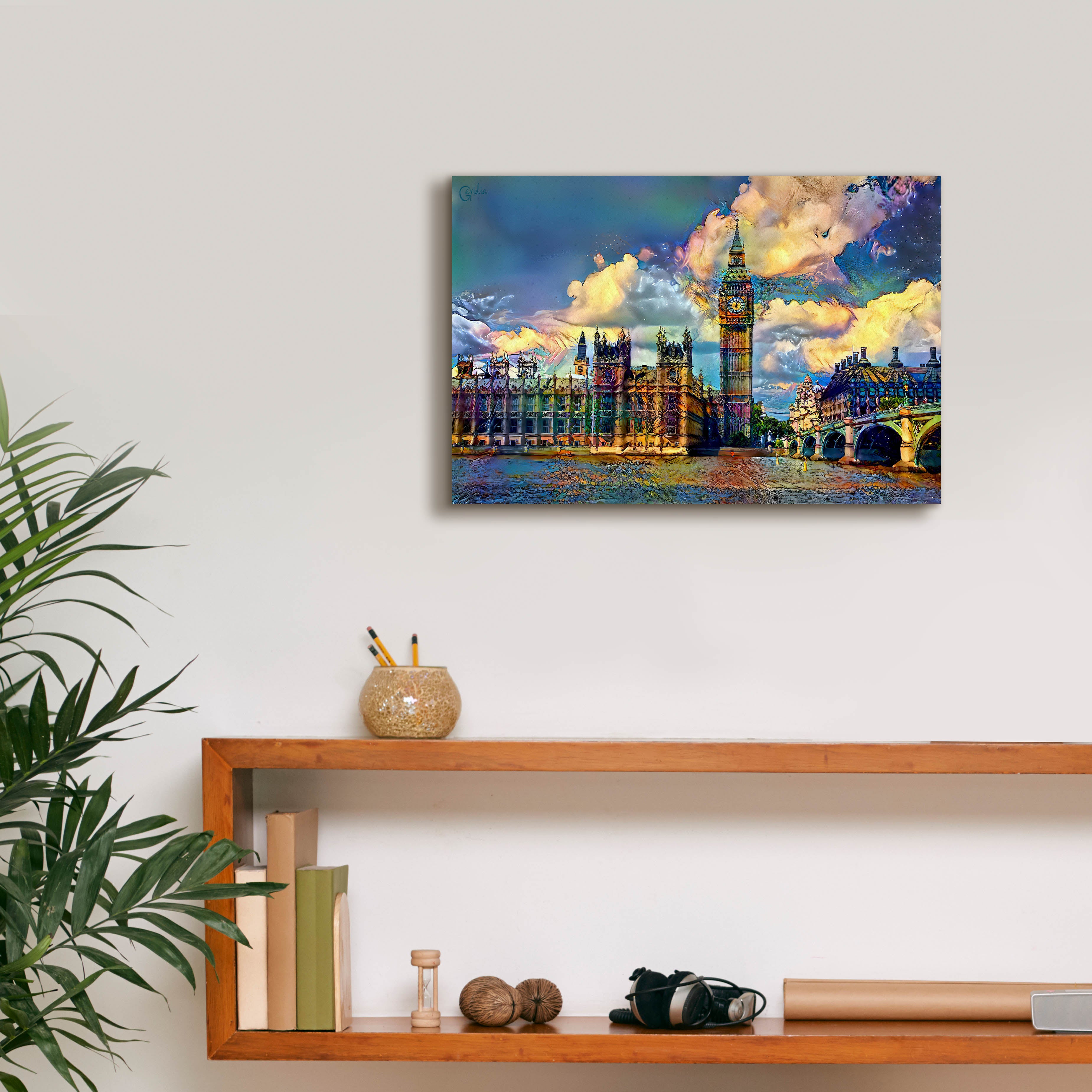'London England Big Ben and Parliament' by Pedro Gavidia, Canvas Wall Art,18 x 12