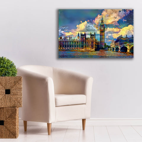 Image of 'London England Big Ben and Parliament' by Pedro Gavidia, Canvas Wall Art,40 x 26