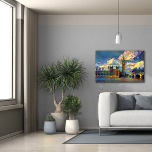 'London England Big Ben and Parliament' by Pedro Gavidia, Canvas Wall Art,40 x 26