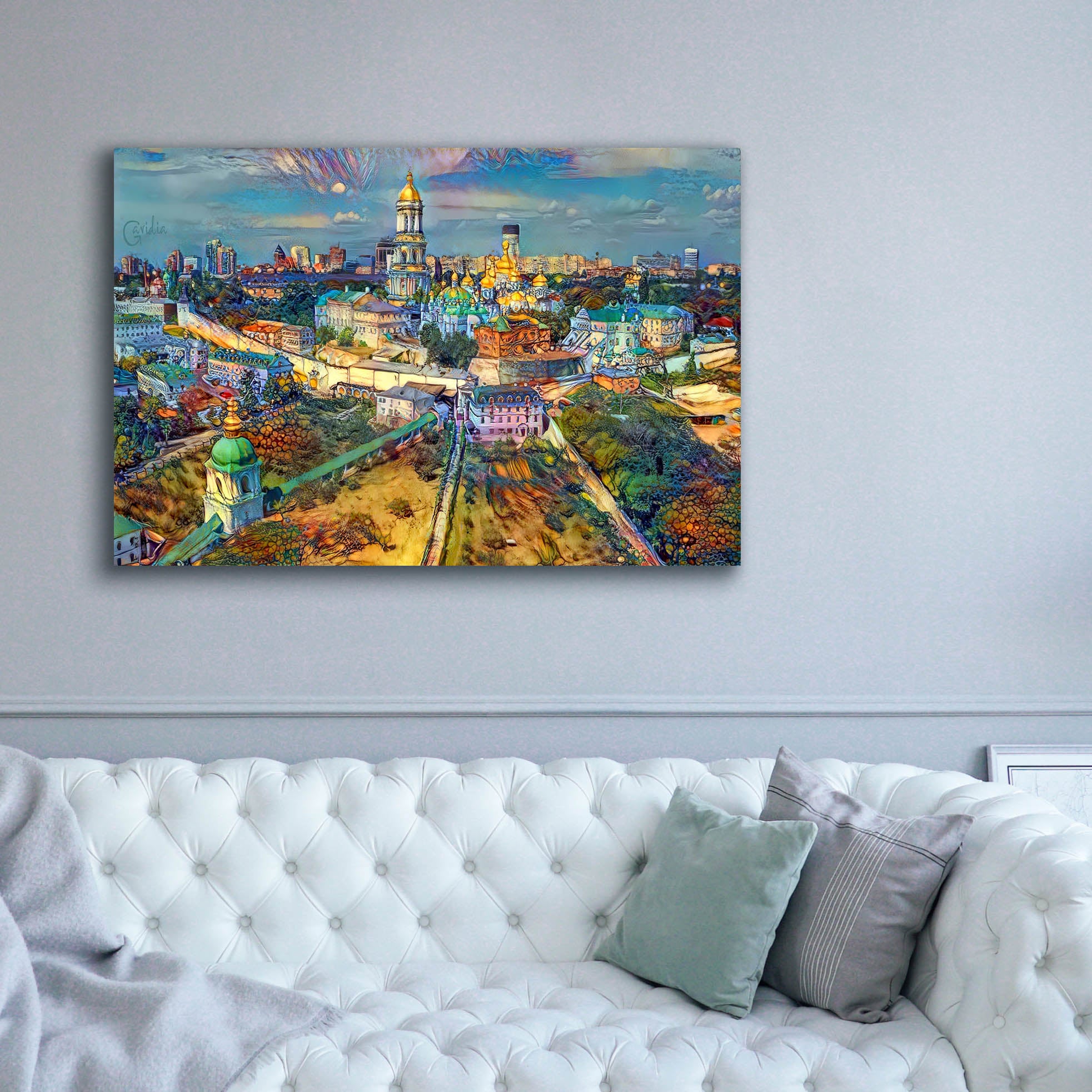 'Kyiv Ukraine City' by Pedro Gavidia, Canvas Wall Art,60 x 40