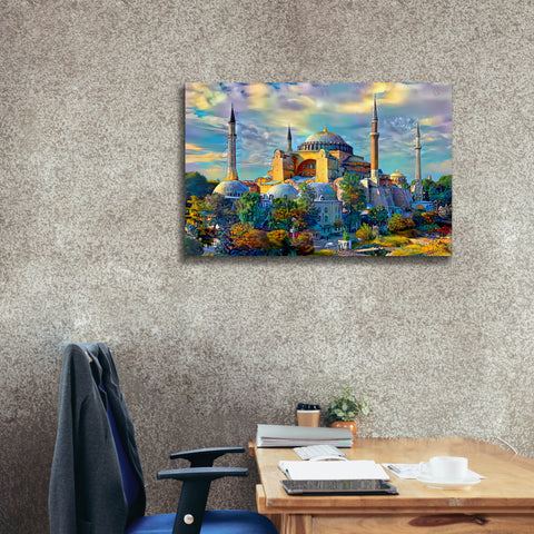 Image of 'Istanbul Turkey Hagia Sophia' by Pedro Gavidia, Canvas Wall Art,40 x 26