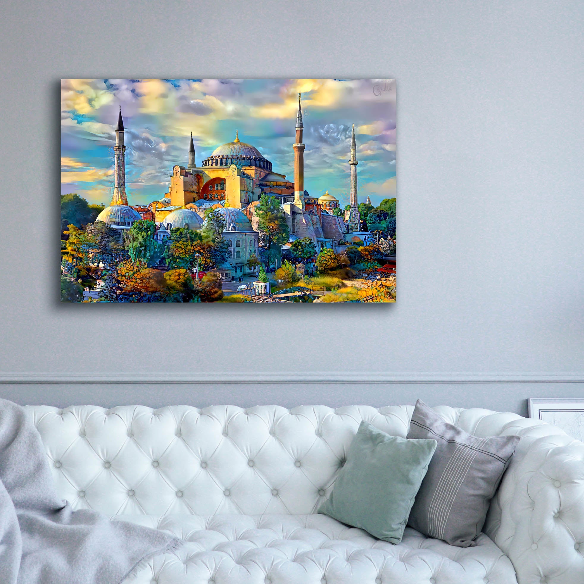 'Istanbul Turkey Hagia Sophia' by Pedro Gavidia, Canvas Wall Art,60 x 40