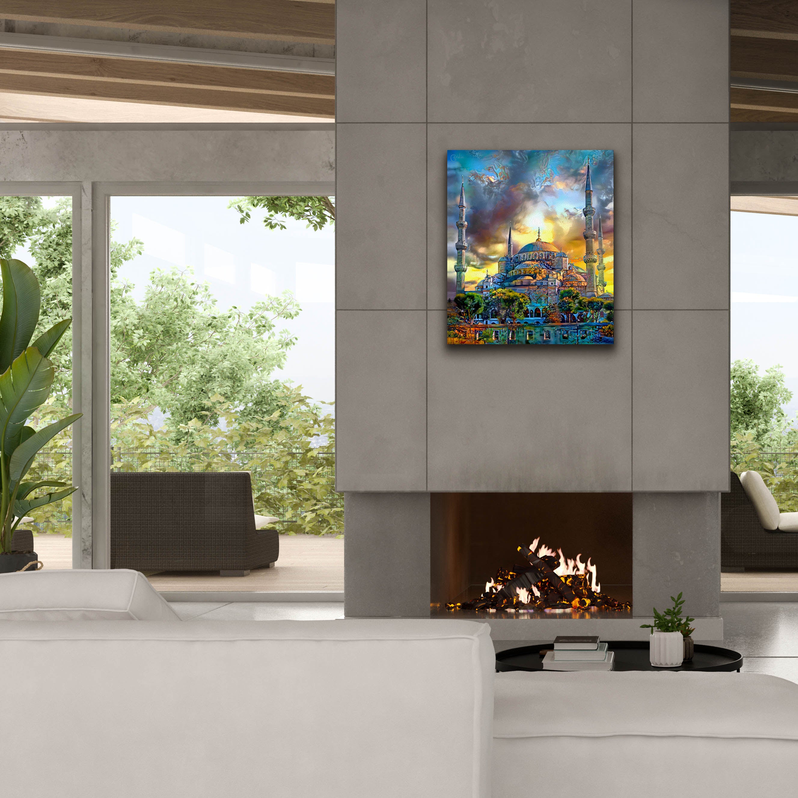 'Istanbul Turkey Blue Mosque' by Pedro Gavidia, Canvas Wall Art,26 x 30