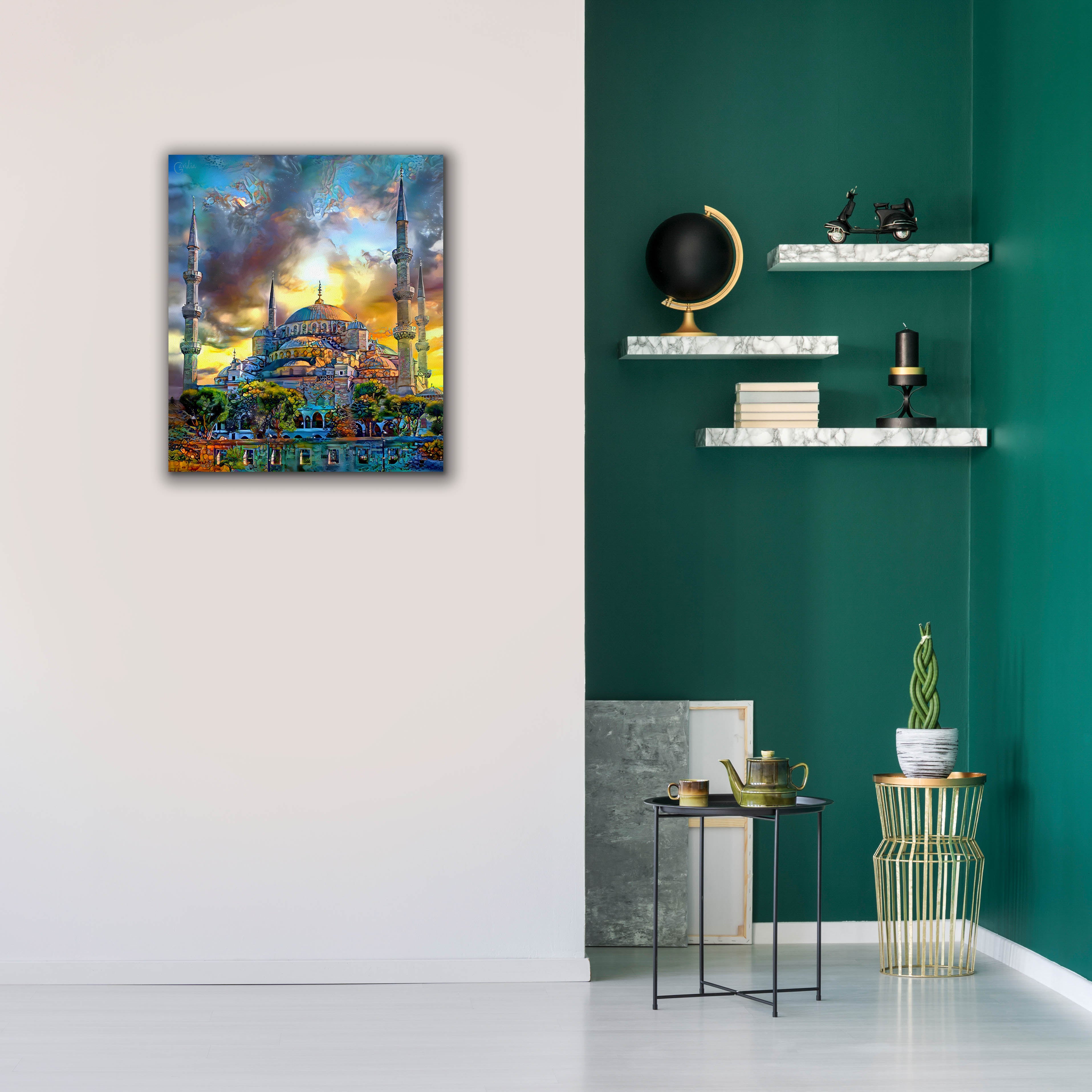 'Istanbul Turkey Blue Mosque' by Pedro Gavidia, Canvas Wall Art,26 x 30