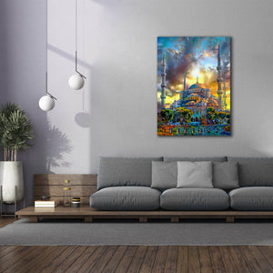 'Istanbul Turkey Blue Mosque' by Pedro Gavidia, Canvas Wall Art,40 x 54