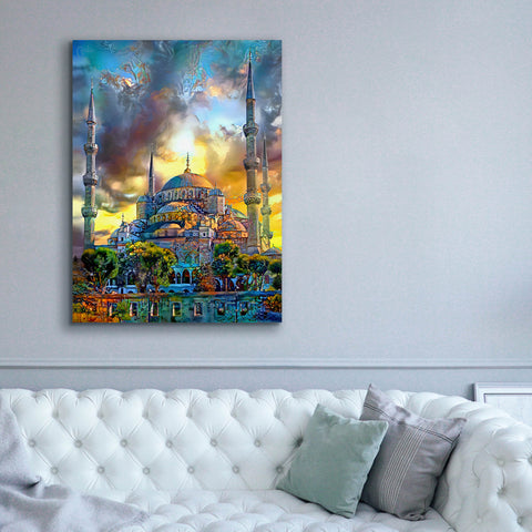 Image of 'Istanbul Turkey Blue Mosque' by Pedro Gavidia, Canvas Wall Art,40 x 54