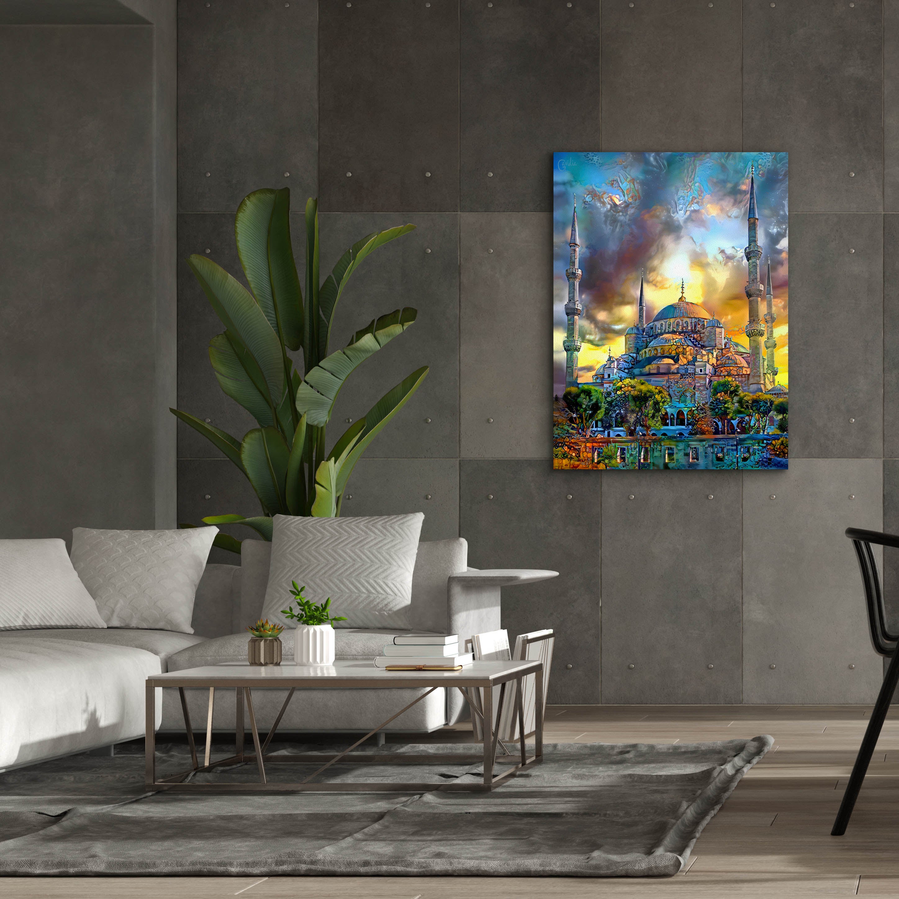 'Istanbul Turkey Blue Mosque' by Pedro Gavidia, Canvas Wall Art,40 x 54