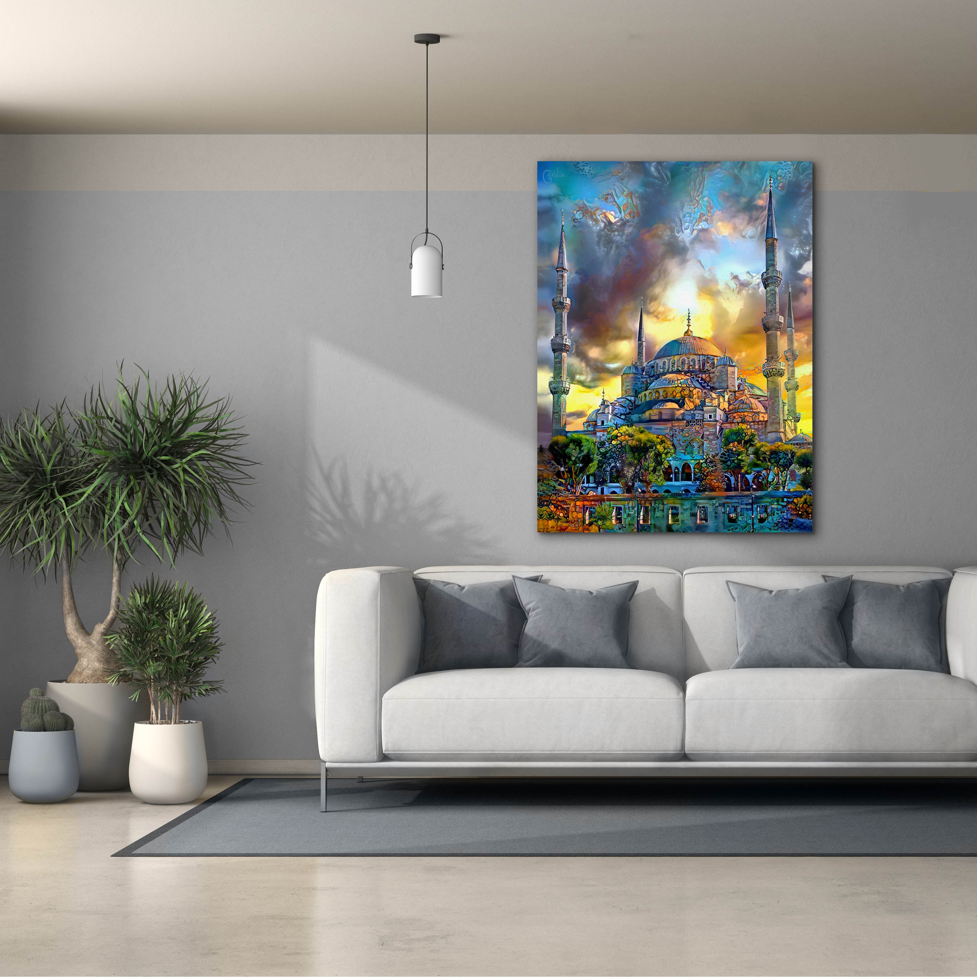 'Istanbul Turkey Blue Mosque' by Pedro Gavidia, Canvas Wall Art,40 x 54