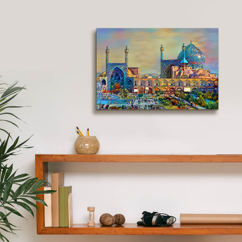 Image of 'Isfahan Iran Imam Khomeini Mosque' by Pedro Gavidia, Canvas Wall Art,18 x 12