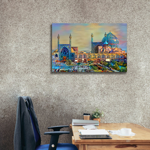Image of 'Isfahan Iran Imam Khomeini Mosque' by Pedro Gavidia, Canvas Wall Art,40 x 26