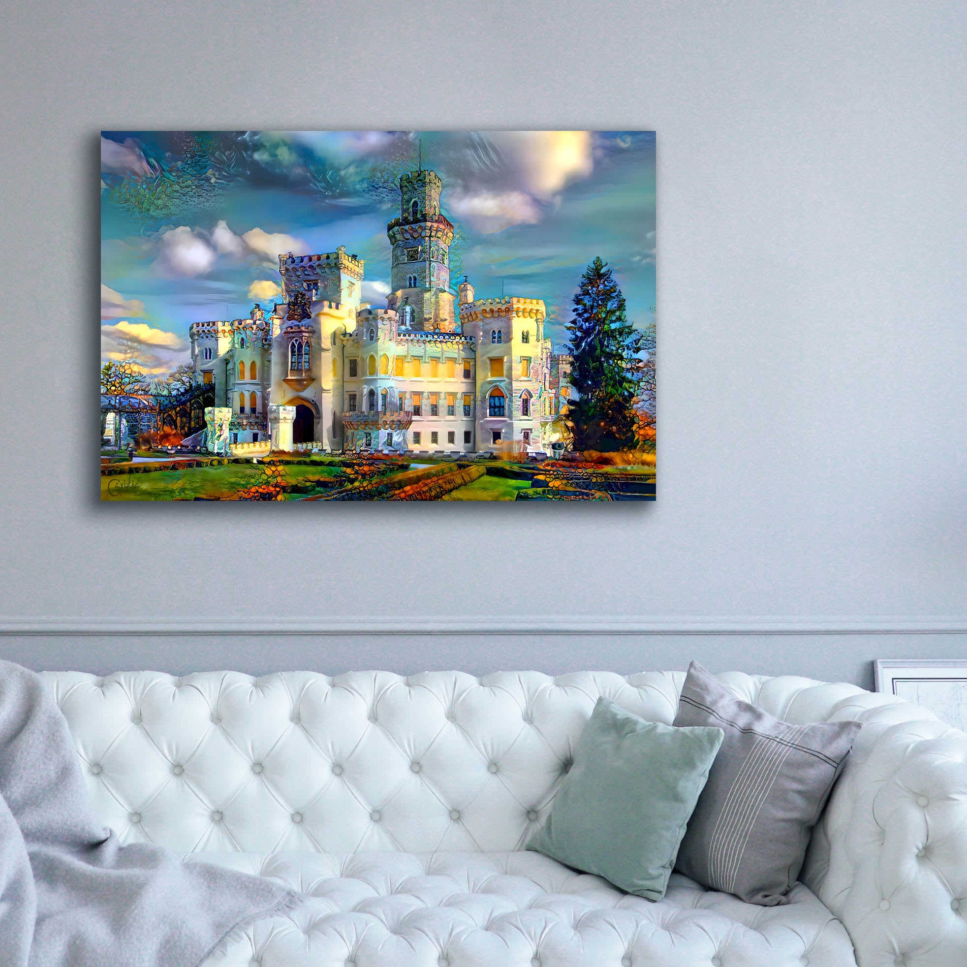 'Hluboka nad Vltavou Czech Republic Hluboka Castle' by Pedro Gavidia, Canvas Wall Art,60 x 40
