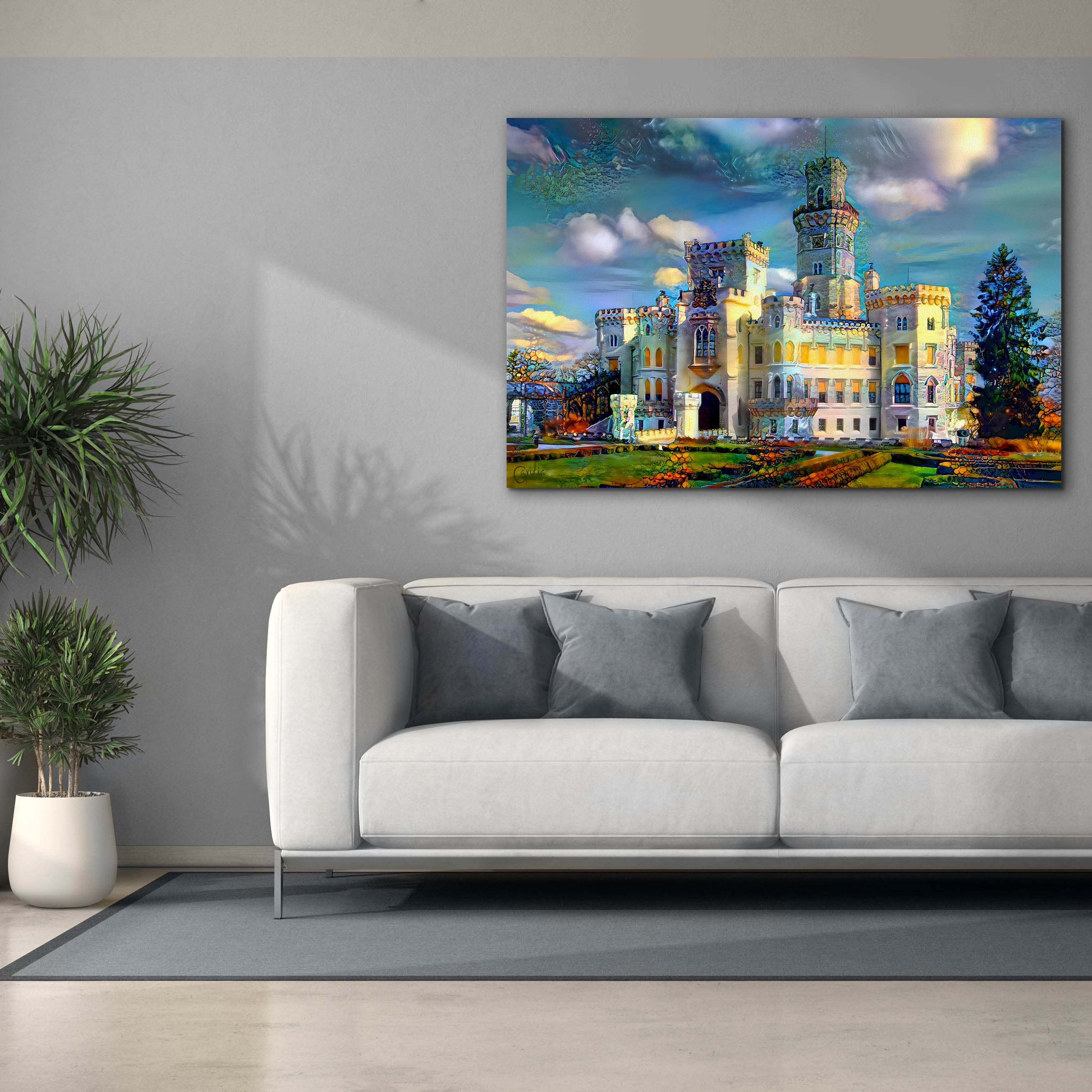 'Hluboka nad Vltavou Czech Republic Hluboka Castle' by Pedro Gavidia, Canvas Wall Art,60 x 40