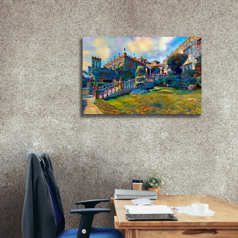 Image of 'Guanajuato Mexico Castillo de Santa Cecilia staircase' by Pedro Gavidia, Canvas Wall Art,40 x 26