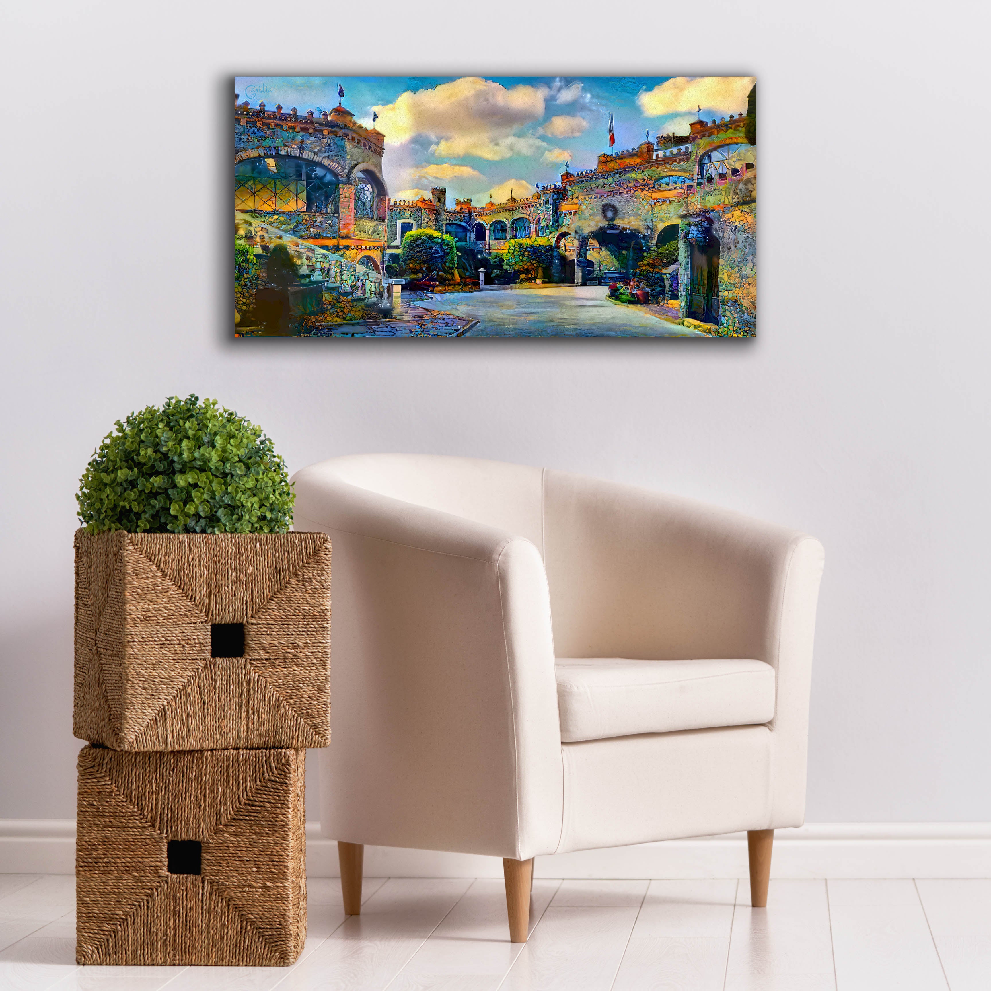 'Guanajuato Mexico Castillo de Santa Cecilia interior' by Pedro Gavidia, Canvas Wall Art,40 x 20