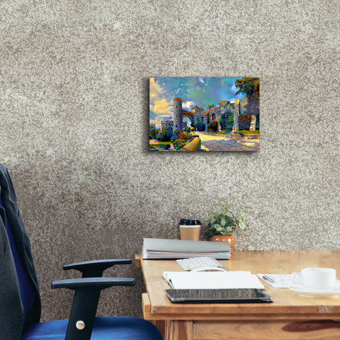Image of 'Guanajuato Mexico Castillo de Santa Cecilia entrance' by Pedro Gavidia, Canvas Wall Art,18 x 12