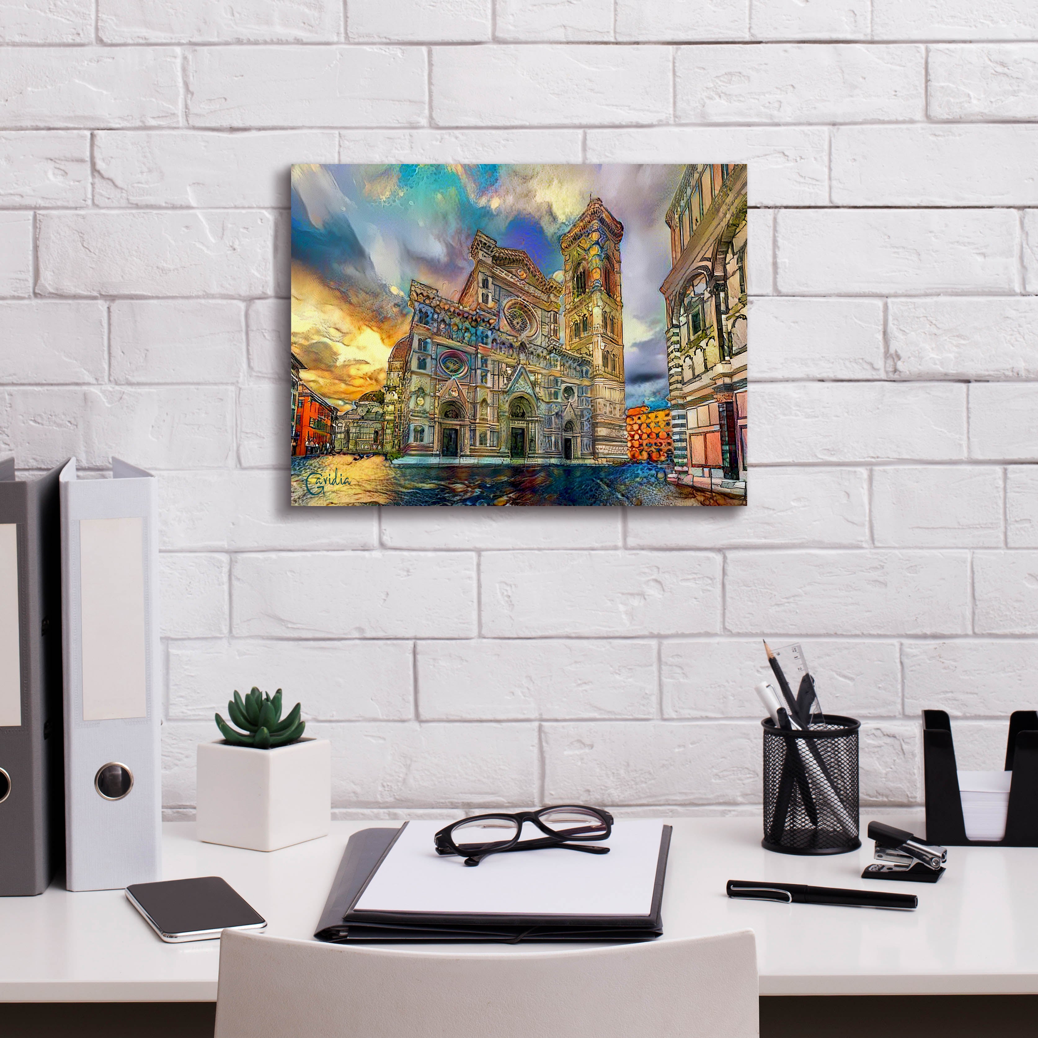 'Florence Italy Cathedral of Saint Mary of the Flower 2' by Pedro Gavidia, Canvas Wall Art,16 x 12