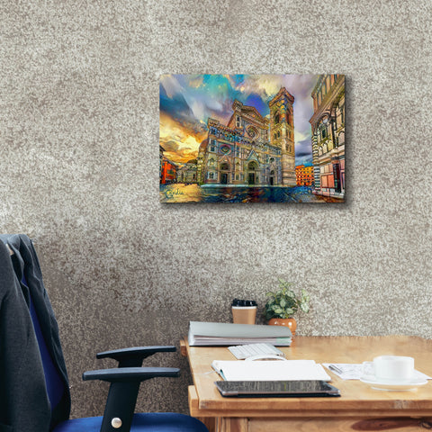 Image of 'Florence Italy Cathedral of Saint Mary of the Flower 2' by Pedro Gavidia, Canvas Wall Art,24 x 20
