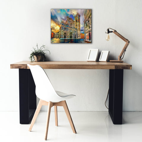 Image of 'Florence Italy Cathedral of Saint Mary of the Flower 2' by Pedro Gavidia, Canvas Wall Art,24 x 20