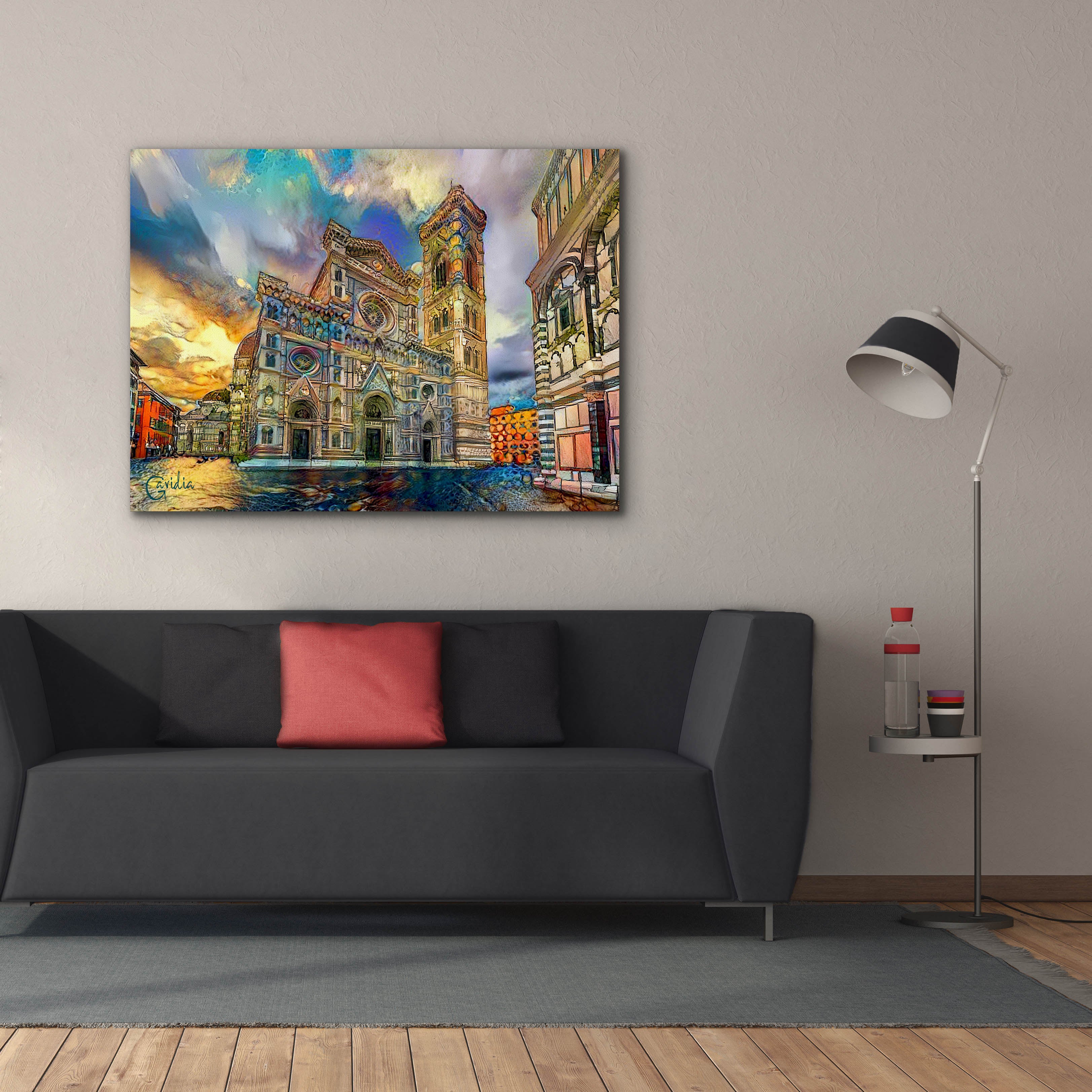 'Florence Italy Cathedral of Saint Mary of the Flower 2' by Pedro Gavidia, Canvas Wall Art,54 x 40