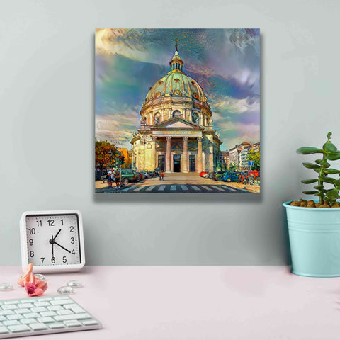 Image of 'Copenhagen Denmark Frederiks Church' by Pedro Gavidia, Canvas Wall Art,12 x 12