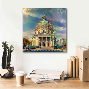 'Copenhagen Denmark Frederiks Church' by Pedro Gavidia, Canvas Wall Art,18 x 18