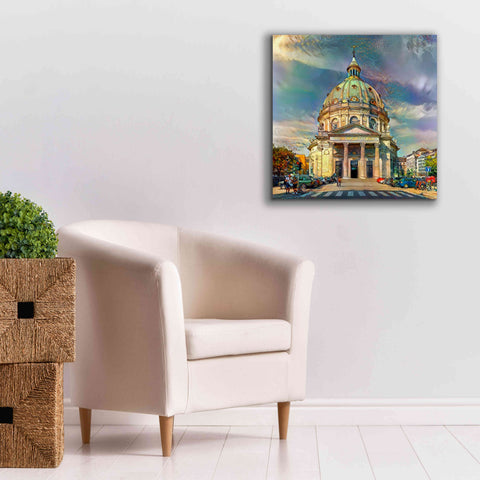 Image of 'Copenhagen Denmark Frederiks Church' by Pedro Gavidia, Canvas Wall Art,26 x 26