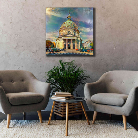 Image of 'Copenhagen Denmark Frederiks Church' by Pedro Gavidia, Canvas Wall Art,37 x 37
