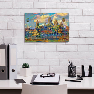 'Cambodia Angkor Wat' by Pedro Gavidia, Canvas Wall Art,18 x 12