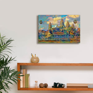 'Cambodia Angkor Wat' by Pedro Gavidia, Canvas Wall Art,18 x 12
