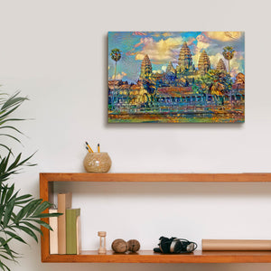 'Cambodia Angkor Wat' by Pedro Gavidia, Canvas Wall Art,18 x 12
