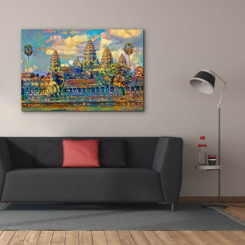 Image of 'Cambodia Angkor Wat' by Pedro Gavidia, Canvas Wall Art,60 x 40